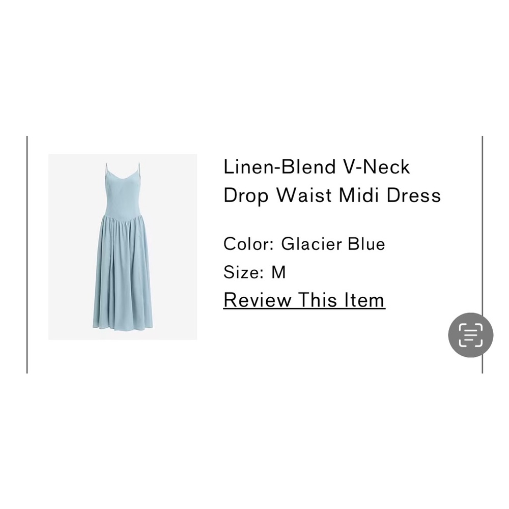 Express Blue Sleeveless V-Neck Sundress